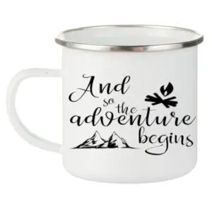 Custom Engraving of Trophies and Gifts Personalised Enamel Mug