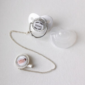Custom Engraving of Trophies and Gifts Personalised Baby Pacifier Dummy