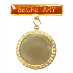 Custom Engraving of Trophies and Gifts Secretary Badge - Red