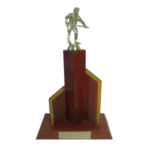 Custom Engraving of Trophies and Gifts Solid Wood Billiards Trophy